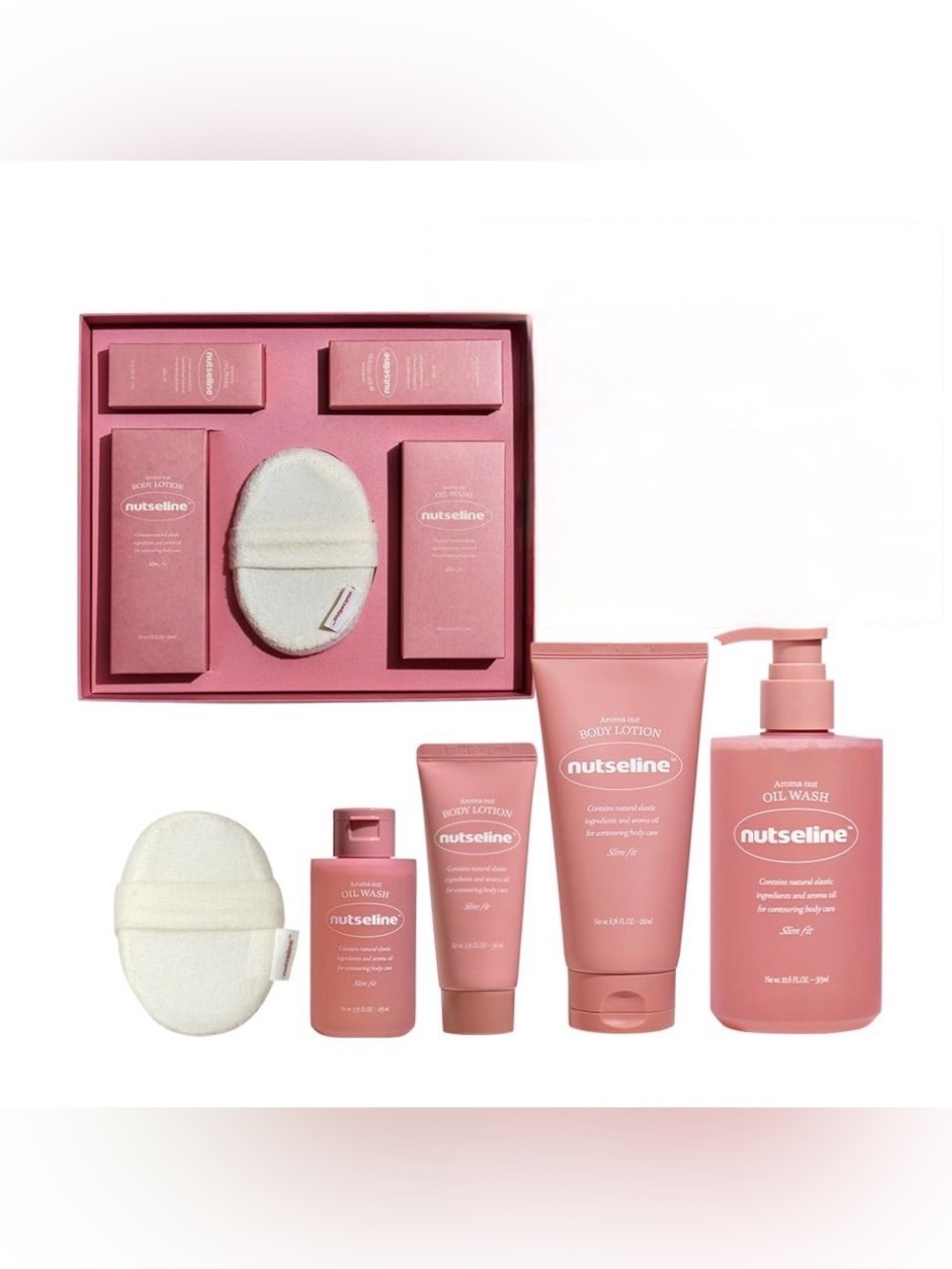Nutseline Aromatherapy Spa Kit Korean Skincare Oil Wash & Body Lotion #208
